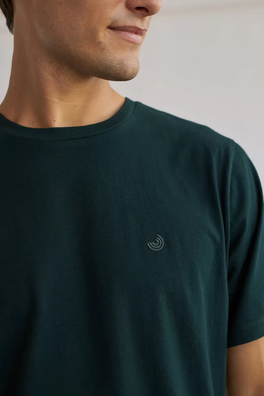 New Twothirds The Organic Cotton Tee-Dark Green
