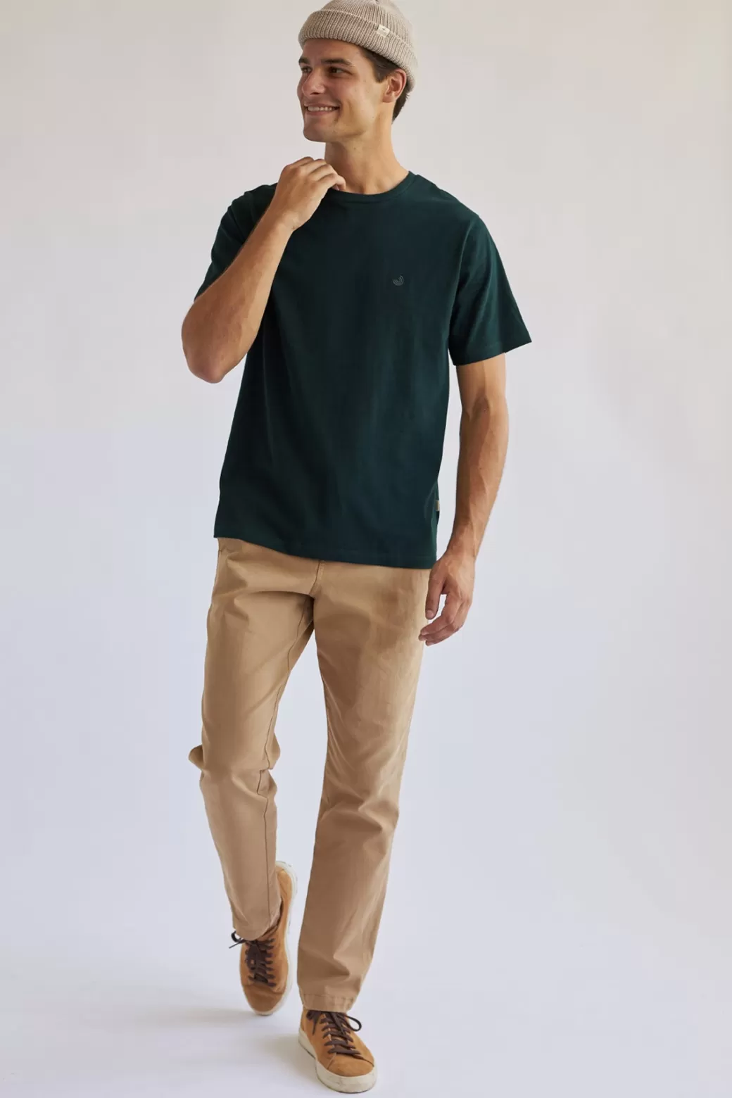 New Twothirds The Organic Cotton Tee-Dark Green